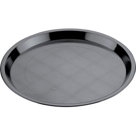 Plastic Tray Black Ø32cm (5 Units) 