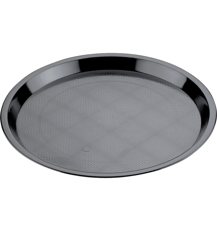 Plastic Tray Black Ø32cm (5 Units) 