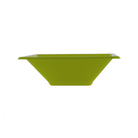 Plastic Bowl PS Square shape Pistachio 12x12cm (25 Units) 