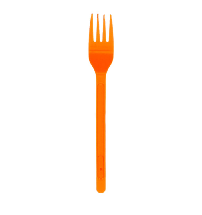 Plastic Fork PS Orange 17,5cm (20 Units) Plastic Fork PS Orange 17,5cm (20 Units)