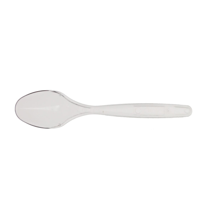 Plastic Teaspoon PS Clear 12cm (1200 Units) Plastic Teaspoon PS Clear 12cm (1200 Units)