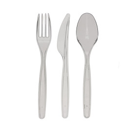 Plastic Knife PS Clear 17,5cm (20 Units) 