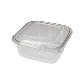 Plastic Hinged Deli Container PET Square shape 500ml (900 Units)