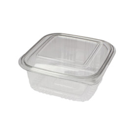 Plastic Hinged Deli Container PET Square shape 500ml (100 Units)  