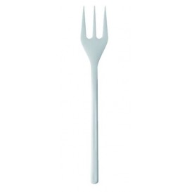 Plastic Tasting Mini Fork White 10cm (50 Units) 