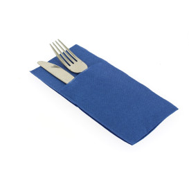 Pocket Fold Paper Napkins Blue 40x40cm (30 Units) 