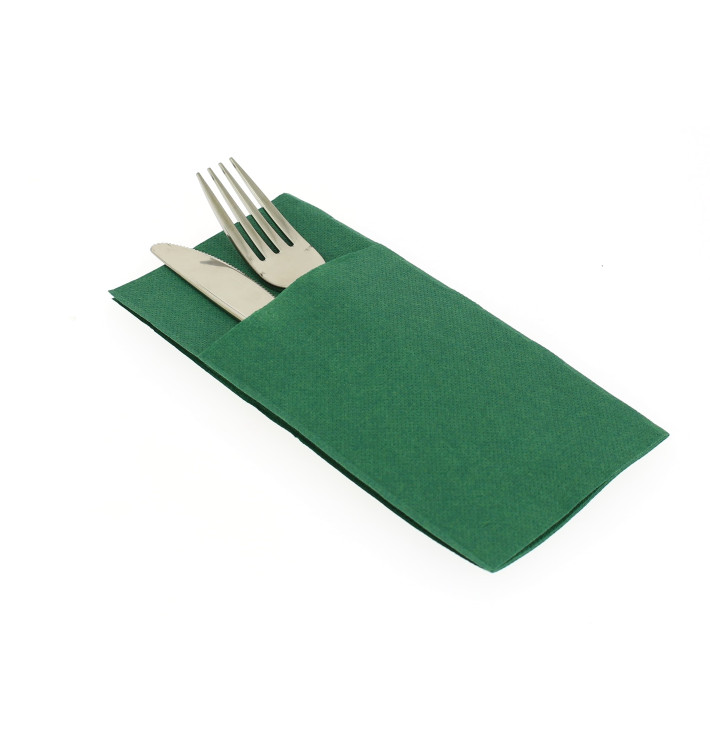 Pocket Fold Paper Napkins Green 40x40cm (960 Units) Pocket Fold Paper Napkins Green 40x40cm (960 Units)