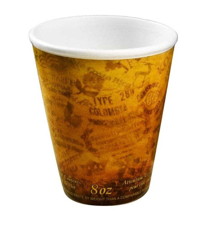 Foam Cup Fusion "Escape" 8Oz/266ml Ø8,1cm (25 Units) Foam Cup Fusion "Escape" 8Oz/266ml Ø8,1cm (25 Units)