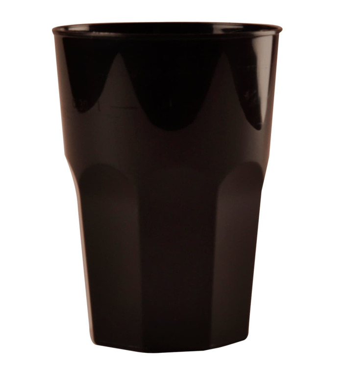 Plastic Cup for Cocktail PP Black Ø8,4cm 350ml (420 Units) Plastic Cup for Cocktail PP Black Ø8,4cm 350ml (420 Units)