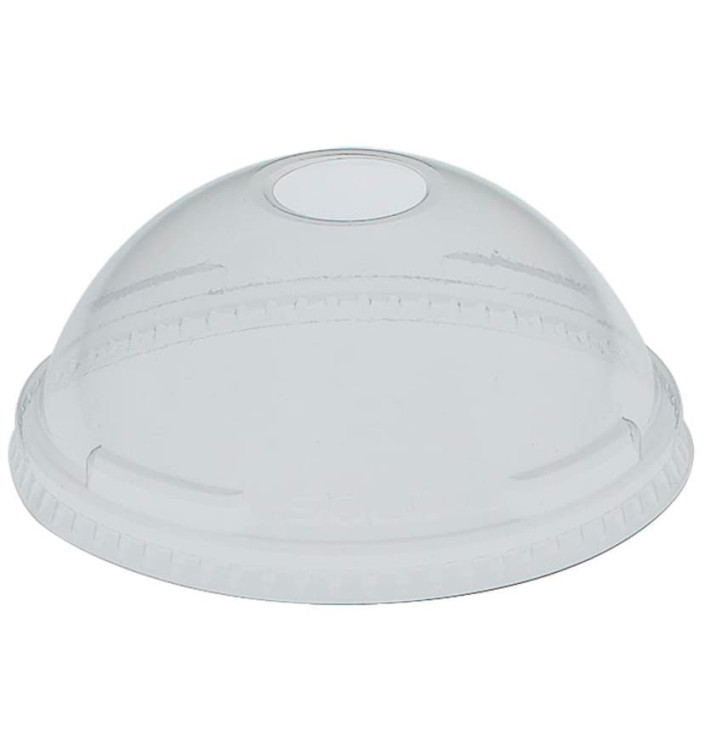Plastic Dome Lid with Hole PET Crystal Ø7,3cm (2500 Units) Plastic Dome Lid with Hole PET Crystal Ø7,3cm (2500 Units)