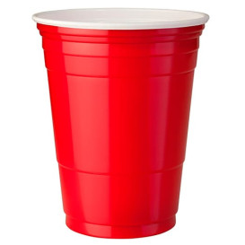 Plastic Cup PS Red American Party 470ml (1000 Units)