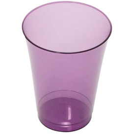 Plastic Cup PS Injection Moulding Eggplant 230 ml (10 Units)