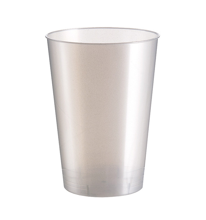 Plastic Cup PS "Moon" White Pearl 230ml (50 Units) Plastic Cup PS "Moon" White Pearl 230ml (50 Units)
