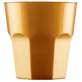 Plastic Cup for Cocktail PS Gold Ø7,3cm 220ml (50 Units) 