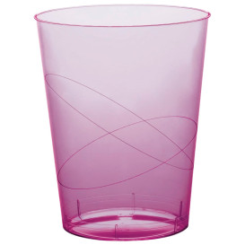 Plastic Cup PS "Moon" Lilac Clear 350ml (20 Units) 