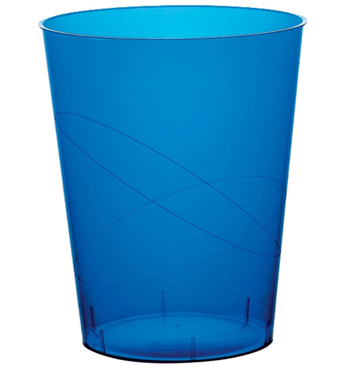 Plastic Cup PS "Moon" Blue Clear 350ml (400 Units) Plastic Cup PS "Moon" Blue Clear 350ml (400 Units)