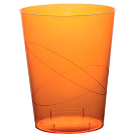 Plastic Cup PS "Moon" Orange Clear 350ml (400 Units)