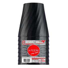 Plastic Cup PP "X-Table" Black 320ml (8 Units) 