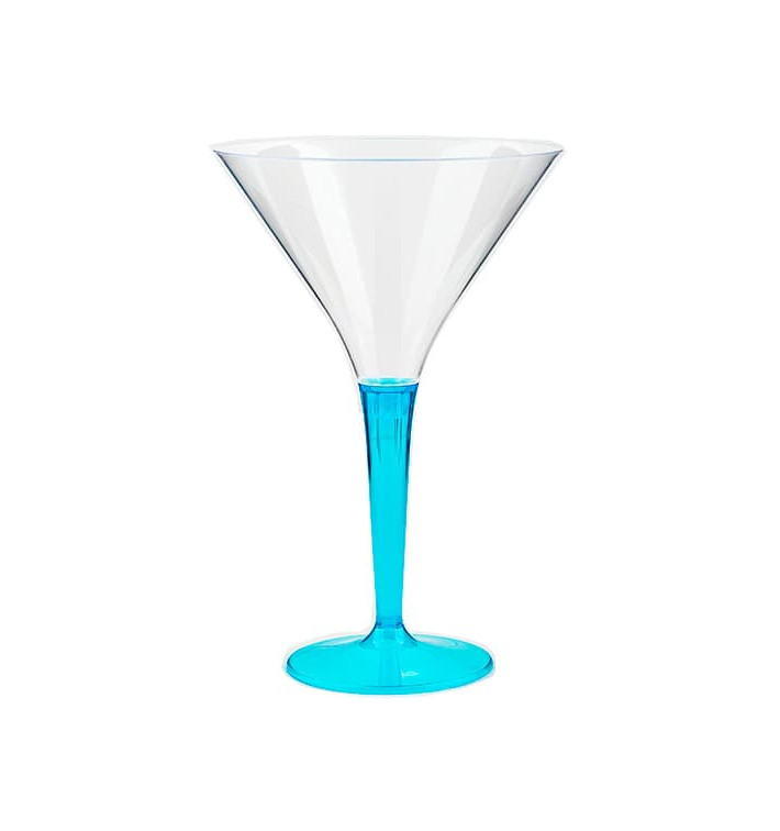 Plastic Stemmed Glass Cocktail Turquoise 100 ml (6 Units) Plastic Stemmed Glass Cocktail Turquoise 100 ml (6 Units)