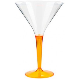 Plastic Stemmed Glass Cocktail Orange 100 ml (48 Units)