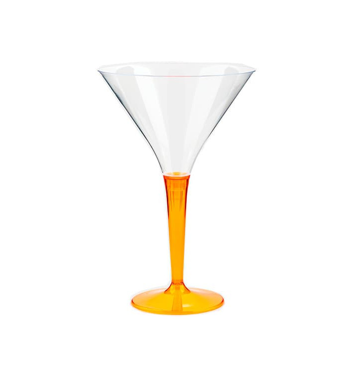 Plastic Stemmed Glass Cocktail Orange 100 ml (48 Units) Plastic Stemmed Glass Cocktail Orange 100 ml (48 Units)