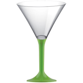 Plastic Stemmed Glass Cocktail Lime Green 185ml 2P (40 Units)