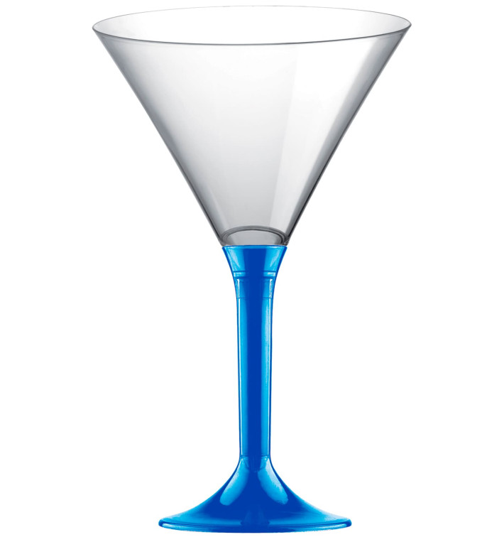Plastic Stemmed Glass Cocktail Mediterranean Blue 185ml 2P (40 Units) Plastic Stemmed Glass Cocktail Mediterranean Blue 185ml 2P (40 Units)