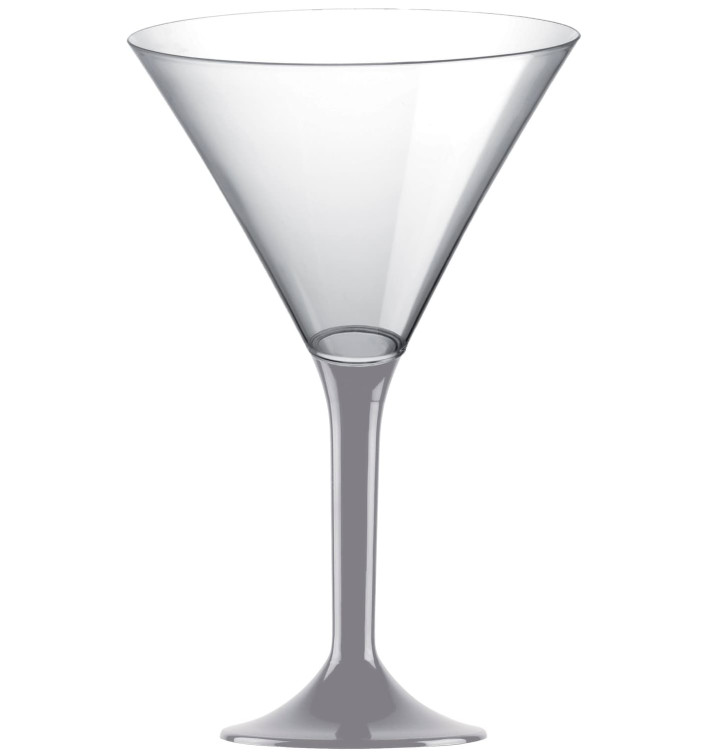 Plastic Stemmed Glass Cocktail Grey 185ml 2P (40 Units) Plastic Stemmed Glass Cocktail Grey 185ml 2P (40 Units)