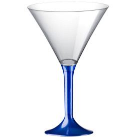 Plastic Stemmed Glass Cocktail Blue Pearl 185ml 2P (40 Units)