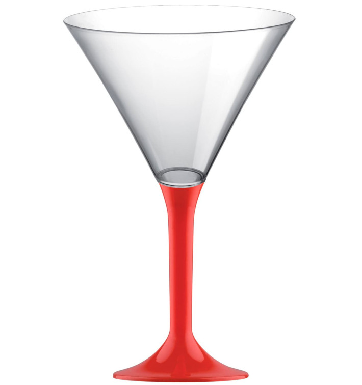 Plastic Stemmed Glass Cocktail Red 185ml 2P (40 Units) Plastic Stemmed Glass Cocktail Red 185ml 2P (40 Units)