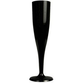 Plastic Flute Sparkling Wine Black 115ml 1P (6 Units)