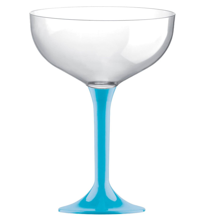 Plastic Stemmed Flute Turquoise 200ml 2P (40 Units) Plastic Stemmed Flute Turquoise 200ml 2P (40 Units)