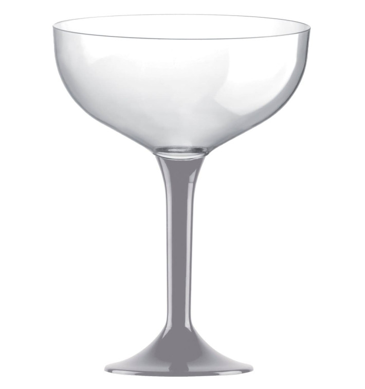 Plastic Stemmed Flute Grey 200ml 2P (40 Units) Plastic Stemmed Flute Grey 200ml 2P (40 Units)
