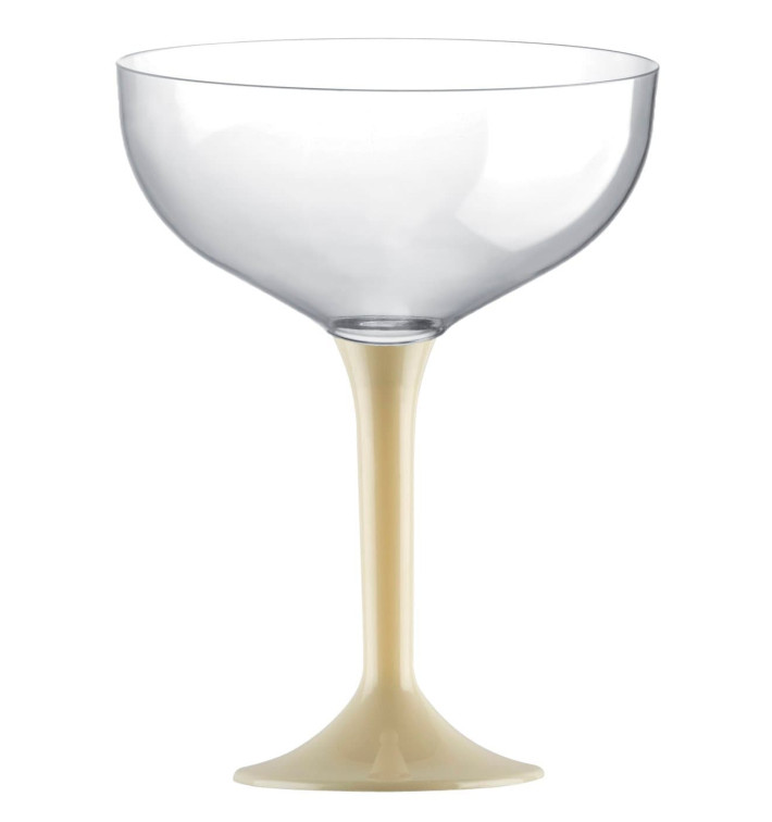 Plastic Stemmed Flute Cream 200ml 2P (200 Units) Plastic Stemmed Flute Cream 200ml 2P (200 Units)
