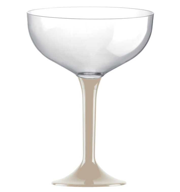 Plastic Stemmed Flute Beige 200ml 2P (40 Units) Plastic Stemmed Flute Beige 200ml 2P (40 Units)