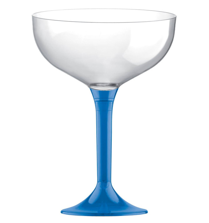 Plastic Stemmed Flute Blue Clear 200ml 2P (40 Units) Plastic Stemmed Flute Blue Clear 200ml 2P (40 Units)