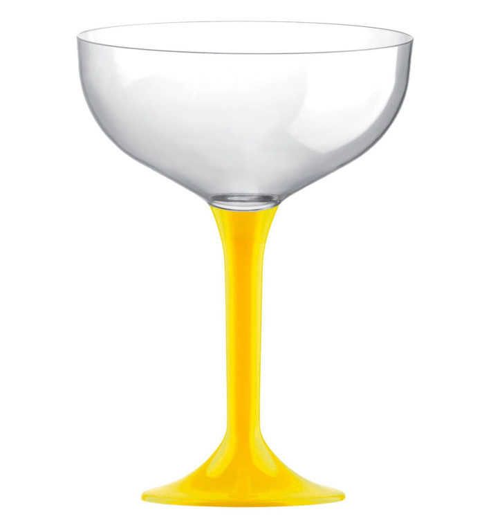 Plastic Stemmed Flute Yellow 200ml 2P (200 Units) Plastic Stemmed Flute Yellow 200ml 2P (200 Units)
