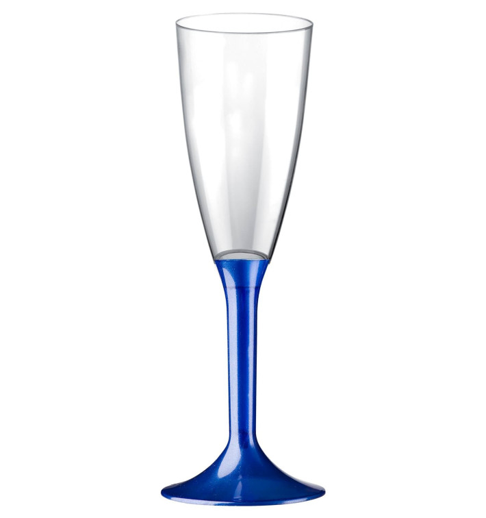 Plastic Stemmed Flute Sparkling Wine Blue Pearl 120ml 2P (200 Units) Plastic Stemmed Flute Sparkling Wine Blue Pearl 120ml 2P (200 Units)