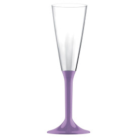 Plastic Stemmed Flute Sparkling Wine Lilac 160ml 2P (200 Units)