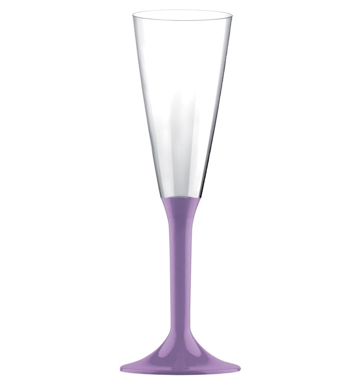 Plastic Stemmed Flute Sparkling Wine Lilac 160ml 2P (40 Units) Plastic Stemmed Flute Sparkling Wine Lilac 160ml 2P (40 Units)