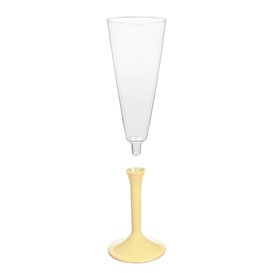 Plastic Stemmed Flute Sparkling Wine Cream 160ml 2P (200 Units)
