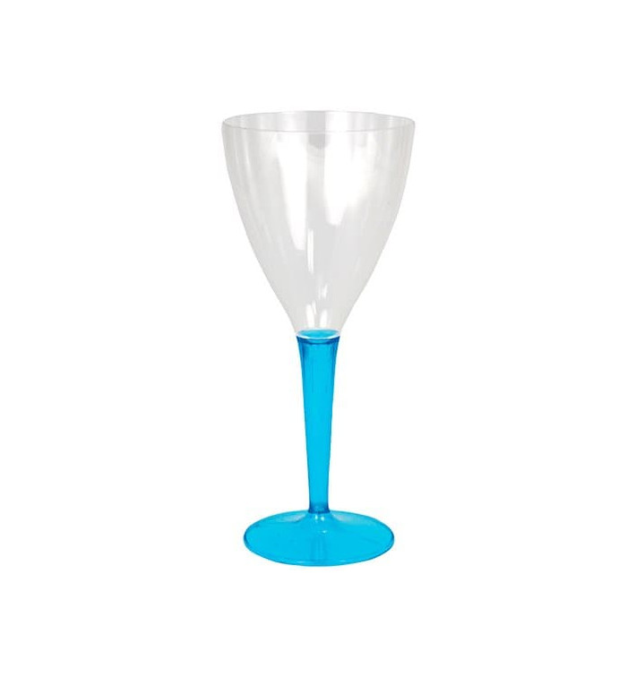 Plastic Stemmed Glass Wine Turquoise 130ml (6 Units) Plastic Stemmed Glass Wine Turquoise 130ml (6 Units)