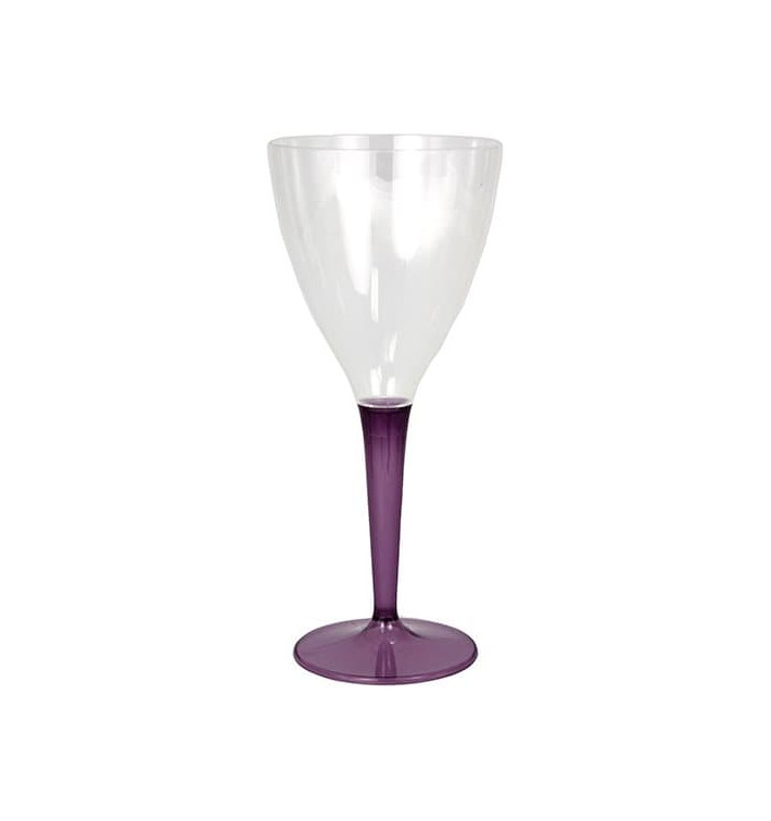 Plastic Stemmed Glass Wine Eggplant 130ml (6 Units) Plastic Stemmed Glass Wine Eggplant 130ml (6 Units)