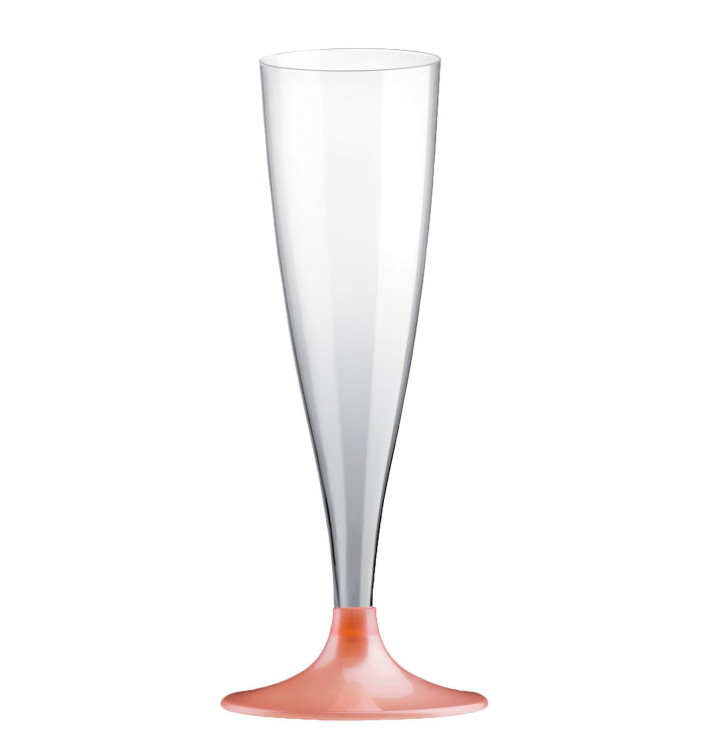 Plastic Stemmed Flute Sparkling Wine Peach Pearl 140ml 2P (400 Units) Plastic Stemmed Flute Sparkling Wine Peach Pearl 140ml 2P (400 Units)