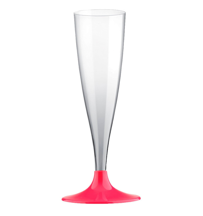 Plastic Stemmed Flute Sparkling Wine Fuchsia 140ml 2P (400 Units) Plastic Stemmed Flute Sparkling Wine Fuchsia 140ml 2P (400 Units)