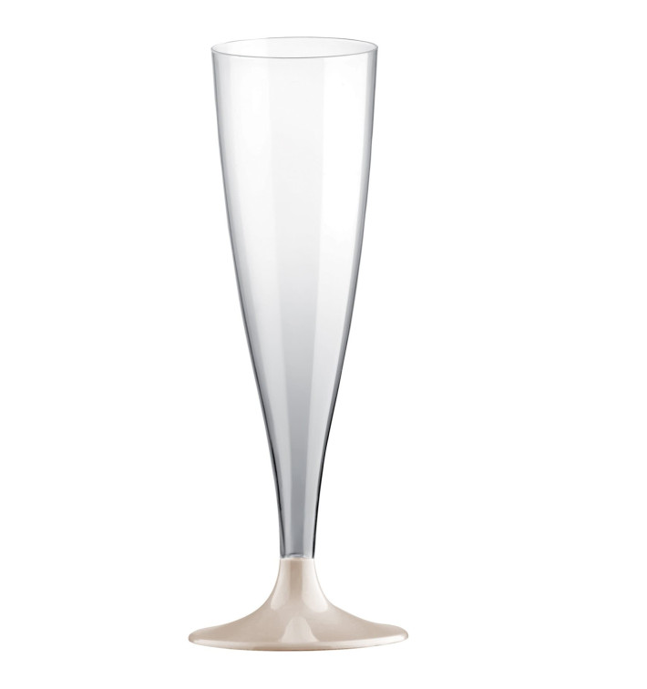 Plastic Stemmed Flute Sparkling Wine Cream 140ml 2P (20 Units) Plastic Stemmed Flute Sparkling Wine Cream 140ml 2P (20 Units)