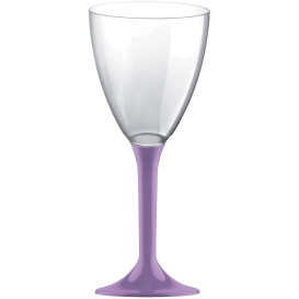 Plastic Stemmed Glass Wine Lilac Removable Stem 180ml (200 Units)