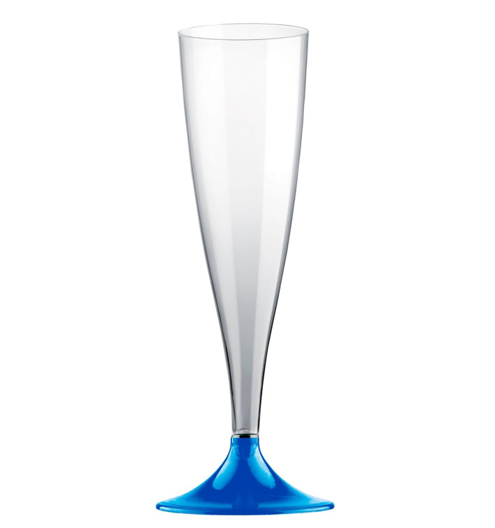 Plastic Stemmed Flute Sparkling Wine Mediterranean Blue 140ml 2P (400 Units) Plastic Stemmed Flute Sparkling Wine Mediterranean Blue 140ml 2P (400 Units)