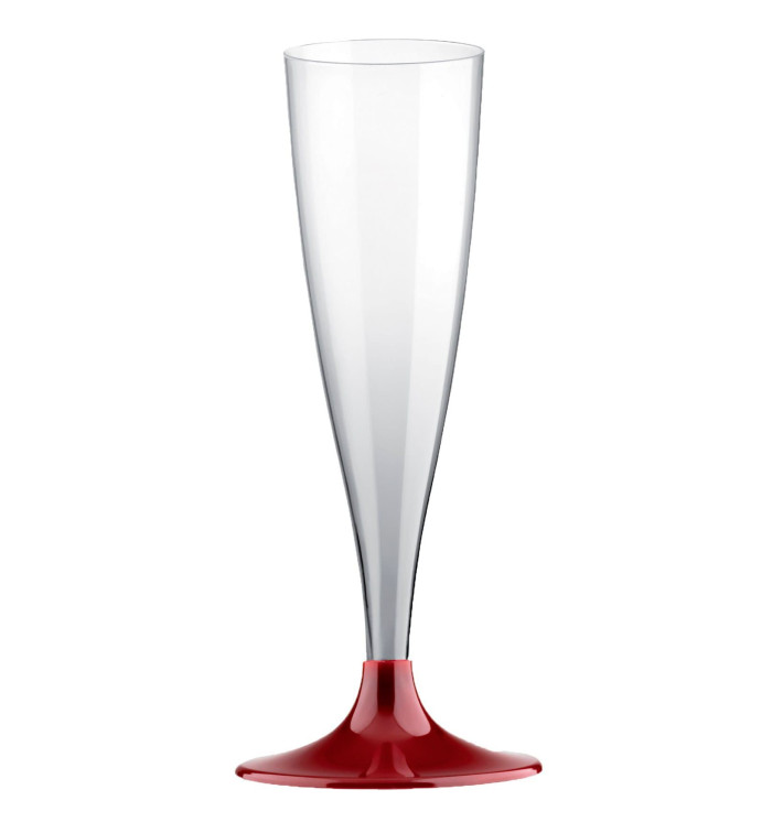 Plastic Stemmed Flute Sparkling Wine Burgundy 140ml 2P (400 Units) Plastic Stemmed Flute Sparkling Wine Burgundy 140ml 2P (400 Units)