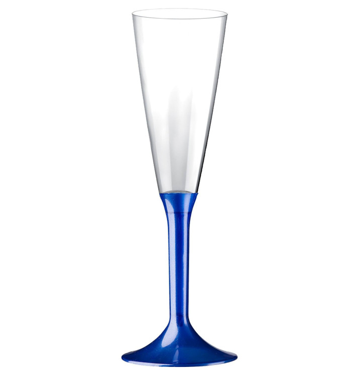 Plastic Stemmed Flute Sparkling Wine Blue Pearl 160ml 2P (200 Units) Plastic Stemmed Flute Sparkling Wine Blue Pearl 160ml 2P (200 Units)